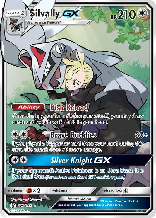 POKEMON SILVALLY GX 227 / 236 SM COSMIC ECLIPSE FULL ART ULTRA RARE - NEAR MINT (NM)