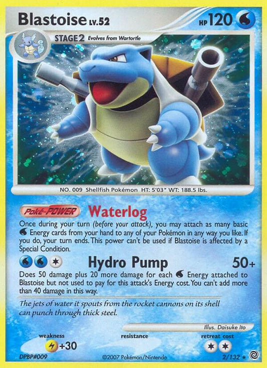2007 POKEMON DIAMOND & PEARL SECRET WONDERS #2 BLASTOISE HOLO PSA 9 MINT