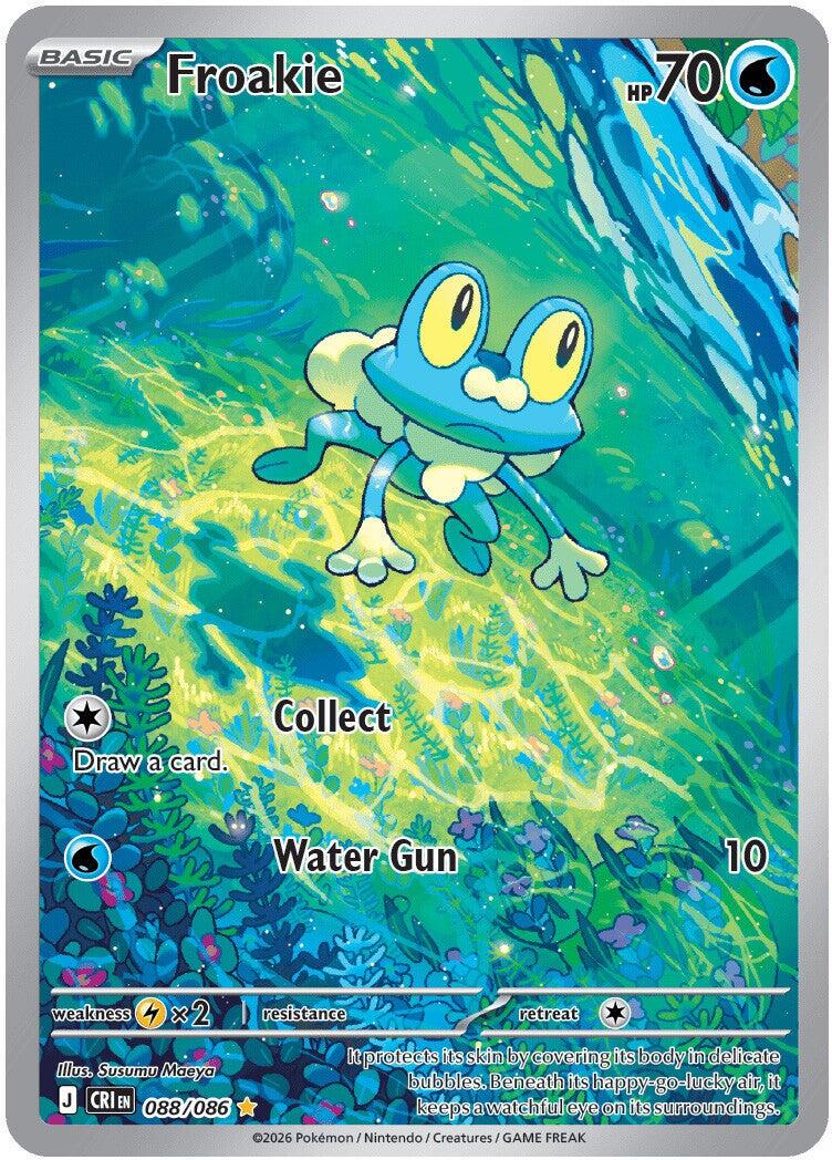 POKEMON FROAKIE 088/086 CHAOS RISING IR ILLUSTRATION RARE HOLO - NEAR MINT (NM)