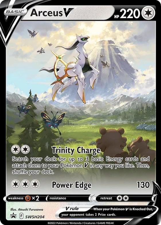 POKEMON ARCEUS V SWSH204 SWSH BLACK STAR PROMO HOLO - NEAR MINT (NM)