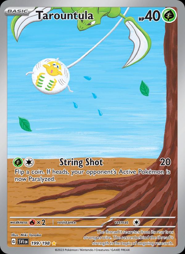 POKEMON TAROUNTULA 199/198 SCARLET & VIOLET SV01 IR ILLUSTRATION RARE HOLO - NEAR MINT (NM)