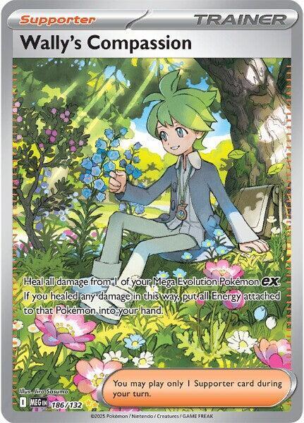 POKEMON WALLY'S COMPASSION 186 / 132 MEGA EVOLUTION SIR SPECIAL ILLUSTRATION RARE  - NEAR MINT
