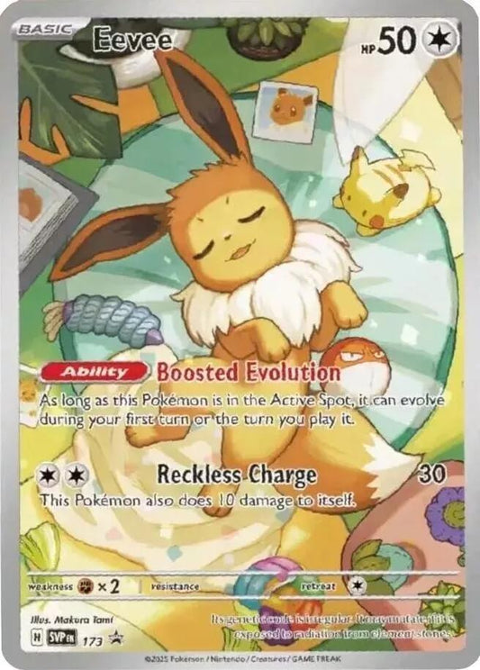 POKEMON EEVEE SVP 173 PRISMATIC EVOLUTIONS BLACK STAR PROMO HOLO - NEAR MINT
