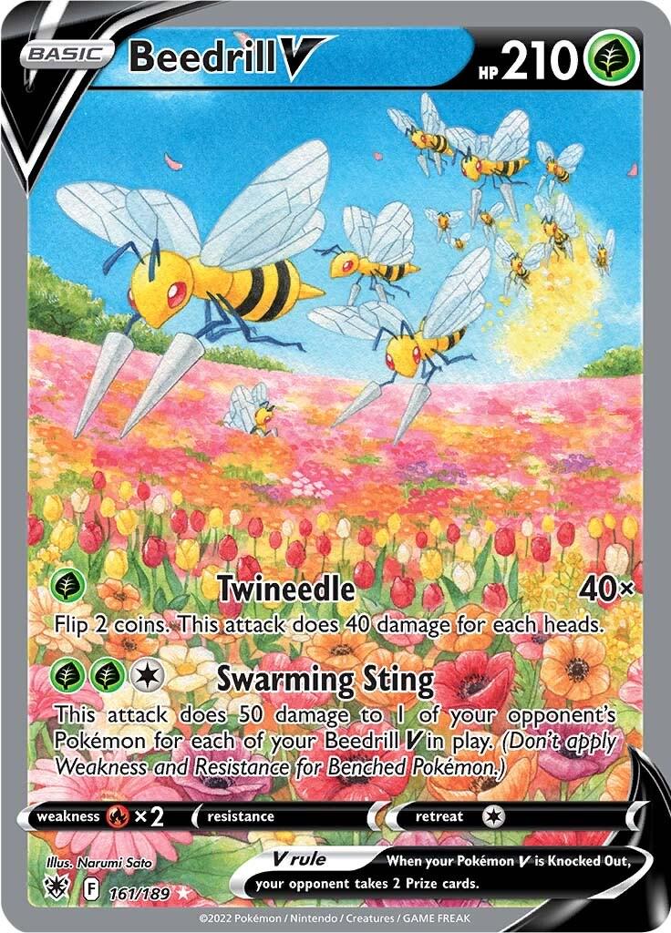 POKEMON BEEDRILL V 161/189 SWSH ASTRAL RADIANCE ALTERNATE ART ULTRA RARE HOLO - NEAR MINT (NM)