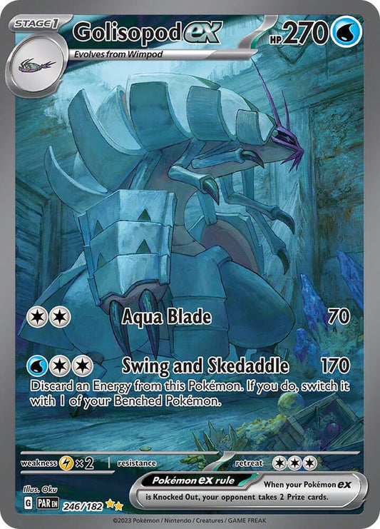 POKEMON GOLISOPOD EX 246 / 182 PARADOX RIFT SIR SPECIAL ILLUSTRATION RARE - NEAR MINT