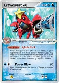POKEMON CRAWDAUNT EX 99 / 100  HOLON PHANTOMS HOLO - LIGHTLY PLAYED