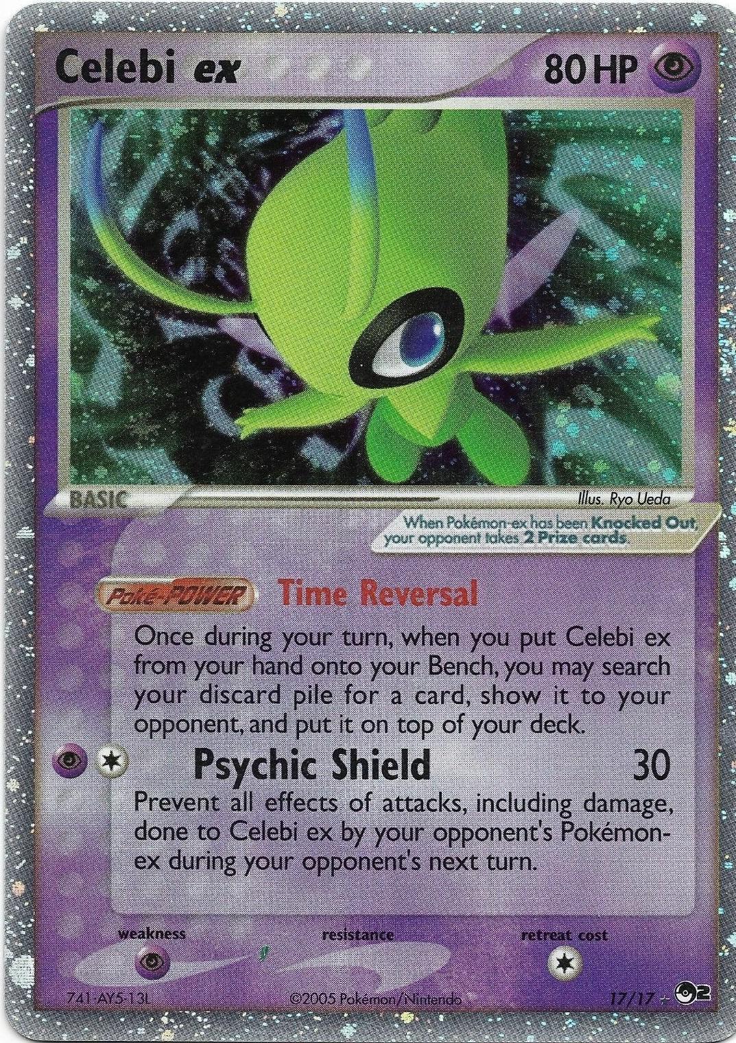 POKEMON CELEBI EX 17/17 POP SERIES 2 PROMO ULTRA RARE HOLO - LIGHTLY PLAYED (LP)