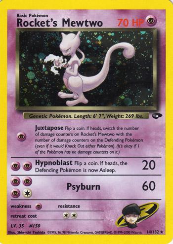 2000 POKEMON GYM CHALLENGE #14 ROCKET'S MEWTWO HOLO PSA 8 NM-MT