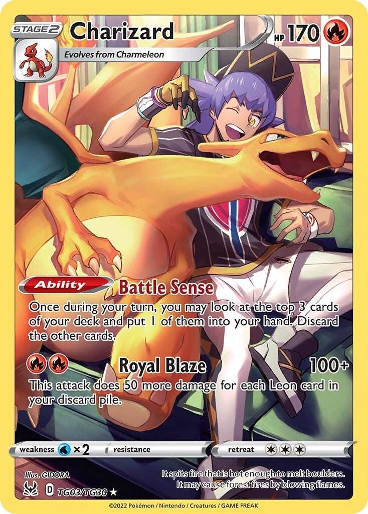 POKEMON CHARIZARD TG03 / TG30 SWSH LOST ORIGIN TRAINER GALLERY HOLO - NEAR MINT (NM)