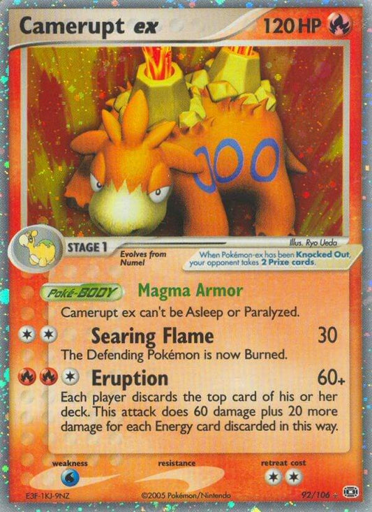 POKEMON CAMERUPT EX 92/106 EX EMERALD ULTRA RARE HOLO - NEAR MINT (NM)