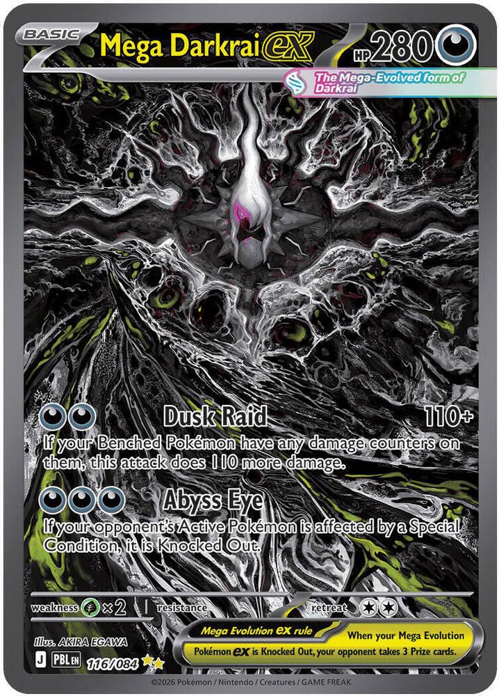 POKEMON MEGA DARKRAI EX 116/084 PITCH BLACK SIR SPECIAL ILLUSTRATION RARE HOLO - NEAR MINT (NM)