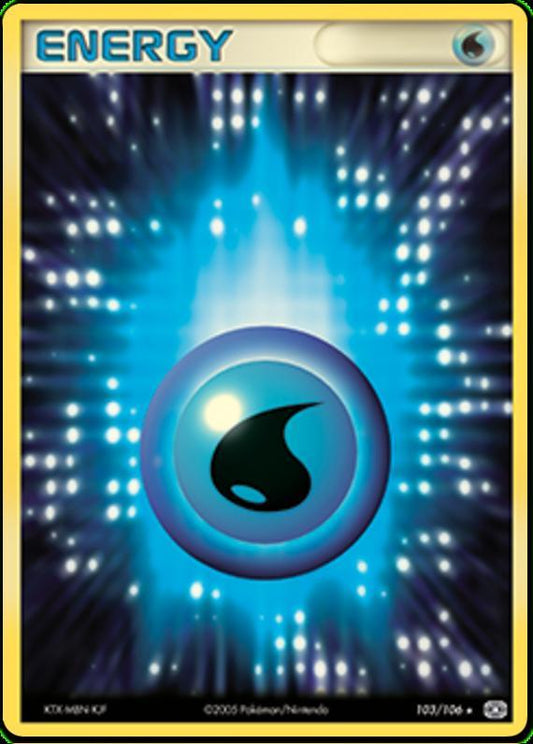 POKEMON WATER ENERGY 103 / 106 EX EMERALD HOLO RARE ENERGY (SWIRL) - NEAR MINT
