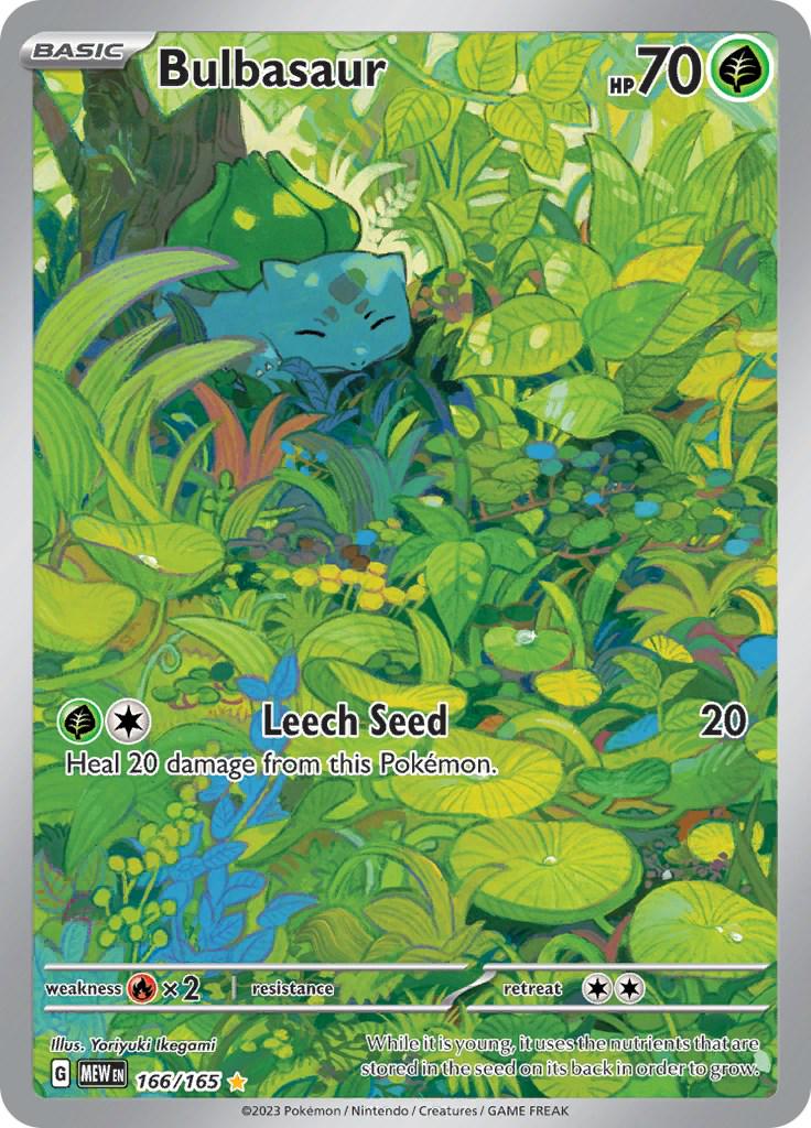 POKEMON BULBASAUR 166 / 165 IR FULL ART SCARLET & VIOLET 151 SINGLE - NEAR MINT
