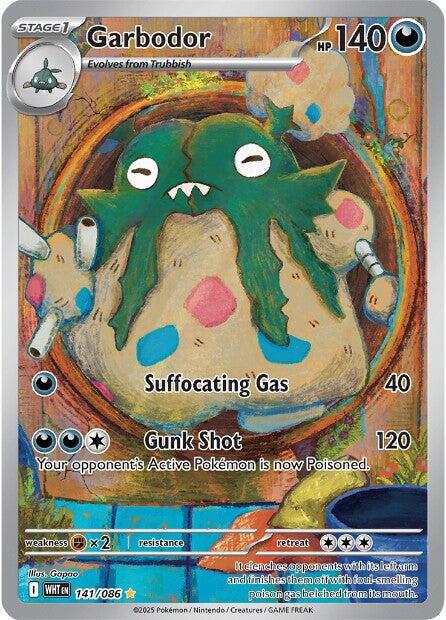 POKEMON GARBODOR 141 / 86 WHITE FLARE ILLUSTRATION RARE - NEAR MINT