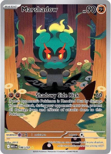 POKEMON MARSHADOW 146 / 132 MEGA EVOLUTION IR ILLUSTRATION RARE - NEAR MINT