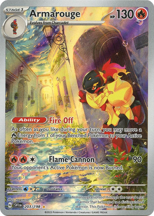 POKEMON ARMAROUGE 203 / 198 SCARLET & VIOLET SV01 IR ILLUSTRATION RARE HOLO - NEAR MINT (NM)
