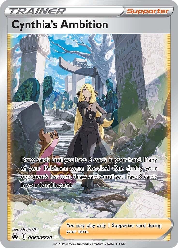 POKEMON CYNTHIA'S AMBITION GG60/GG70 CROWN ZENITH GALARIAN GALLERY ULTRA RARE HOLO - NEAR MINT (NM)
