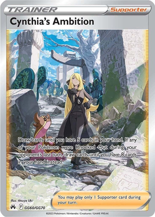 POKEMON CYNTHIA'S AMBITION GG60/GG70 CROWN ZENITH GALARIAN GALLERY ULTRA RARE HOLO - NEAR MINT (NM)