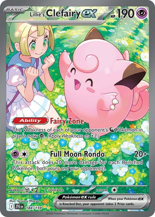 POKEMON LILLIE'S CLEFAIRY EX 184 / 159 SIR JOURNEY TOGETHER SINGLE - NEAR MINT