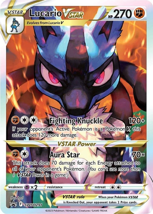 POKEMON LUCARIO VSTAR SWSH291 SWSH BLACK STAR PROMO HOLO - NEAR MINT (NM)