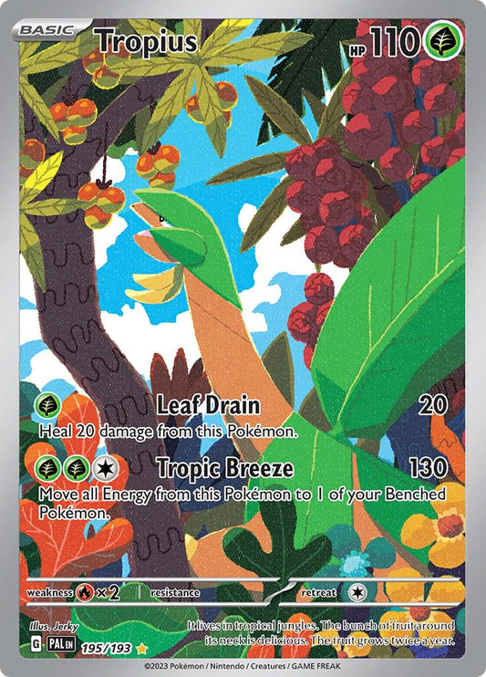 POKEMON TROPIUS 195 / 193 SV PALDEA EVOLVED IR ILLUSTRATION RARE HOLO - NEAR MINT (NM)