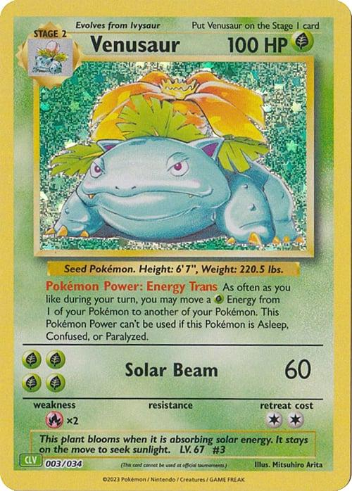 POKEMON VENUSAUR 003 / 034 CLV CLASSIC COLLECTION VENUSAUR DECK 2023 HOLO - NEAR MINT (NM)