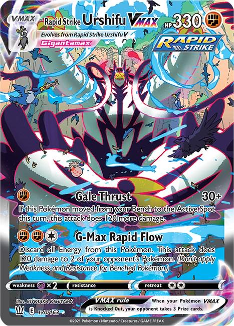POKEMON RAPID STRIKE URSHIFU VMAX 170 / 163 SWSH BATTLE STYLES ALTERNATE FULL ART - NEAR MINT