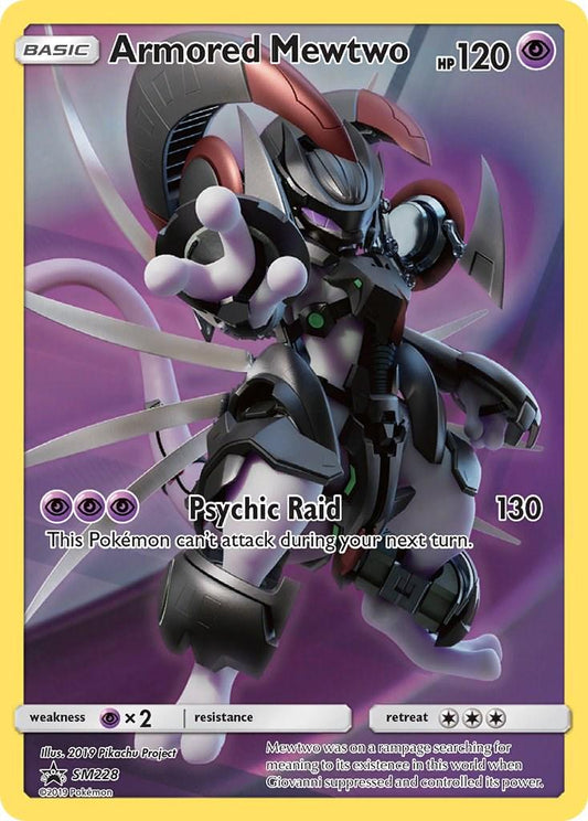 2019 POKEMON SM BLACK STAR PROMO #SM228 FA ARMORED MEWTWO PSA 9 MINT