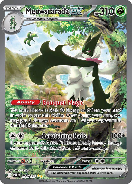 POKEMON MEOWSCARADA EX 256 / 193 PALDEA EVOLVED SIR SPECIAL ILLUSTRATION RARE - NEAR MINT