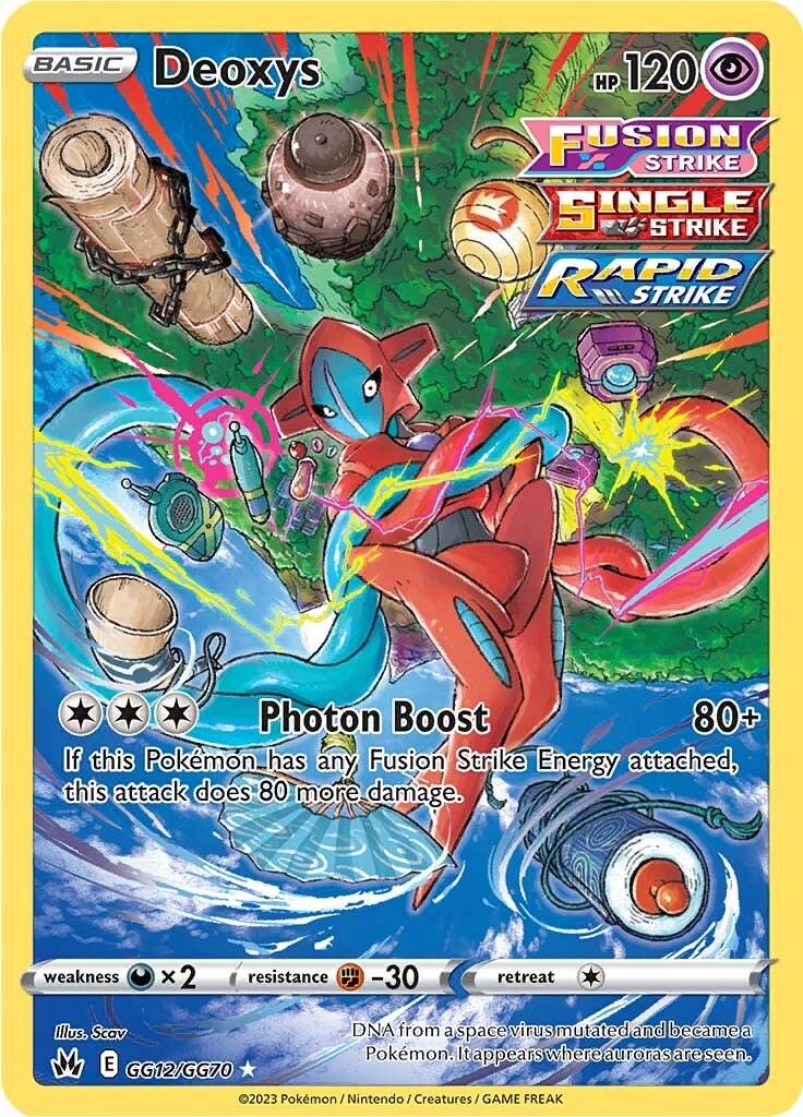 POKEMON DEOXYS GG12 / GG70 CROWN ZENITH GALARIAN GALLERY HOLO - NEAR MINT (NM)