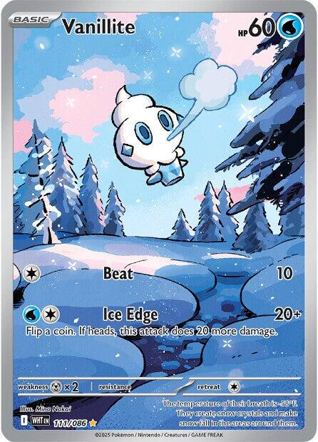 POKEMON VANILLITE 111 / 86 SV WHITE FLARE IR ILLUSTRATION RARE HOLO - NEAR MINT (NM)