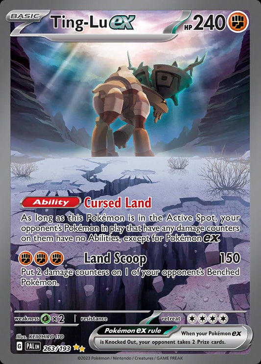 POKEMON TING-LU EX 263 / 193 PALDEA EVOLVED SIR SPECIAL ILLUSTRATION RARE HOLO - NEAR MINT (NM)