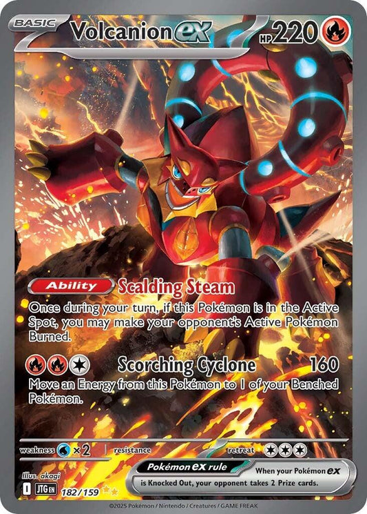 POKEMON VOLCANION EX 182 / 159 JOURNEY TOGETHER SIR SPECIAL ILLUSTRATION RARE - NEAR MINT