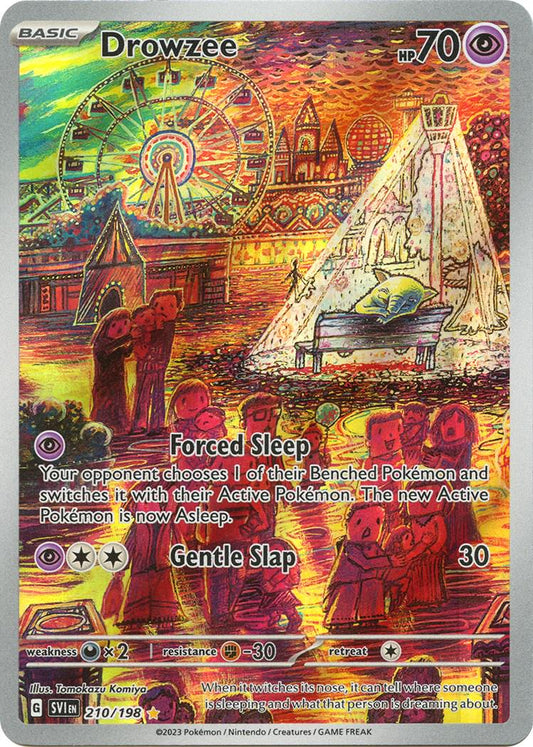 POKEMON DROWZEE 210 / 198 SCARLET & VIOLET IR ILLUSTRATION RARE - NEAR MINT