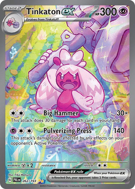 POKEMON TINKATON EX 262 / 193 PALDEA EVOLVED SIR SPECIAL ILLUSTRATION RARE  - NEAR MINT