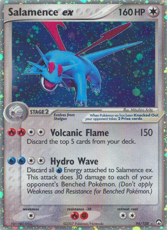 POKEMON SALAMENCE EX 96/108 EX POWER KEEPERS ULTRA RARE HOLO - LIGHTLY PLAYED (LP)