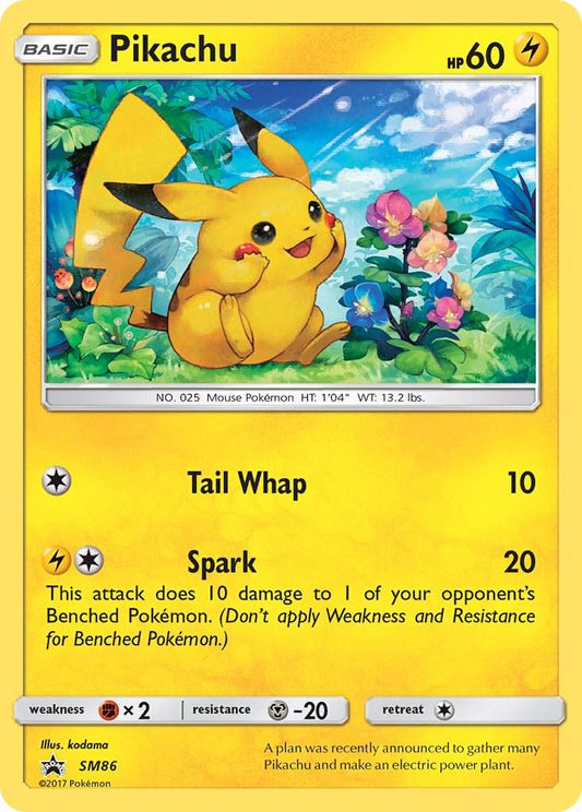POKEMON PIKACHU SM86 BLACK STAR SM PROMO HOLO - LIGHTLY PLAYED