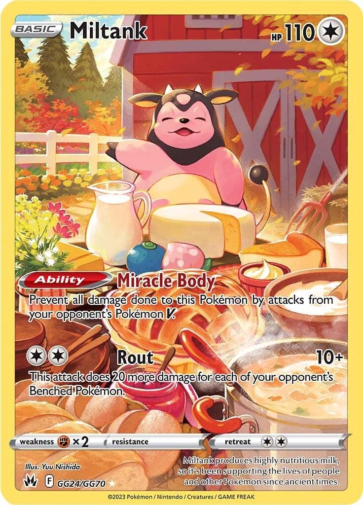 POKEMON MILTANK GG24 / GG70 CROWN ZENITH GALARIAN GALLERY HOLO - NEAR MINT (NM)