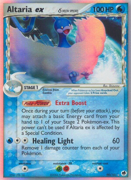 POKEMON ALTARIA EX 90 / 101 EX DRAGON FRONTIERS DELTA SPECIES ULTRA RARE HOLO - NEAR MINT (NM)