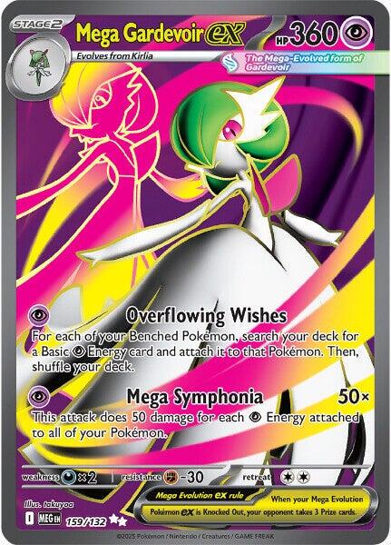 POKEMON MEGA GARDEVOIR EX 159 / 132 MEGA EVOLUTION FULL ART - NEAR MINT