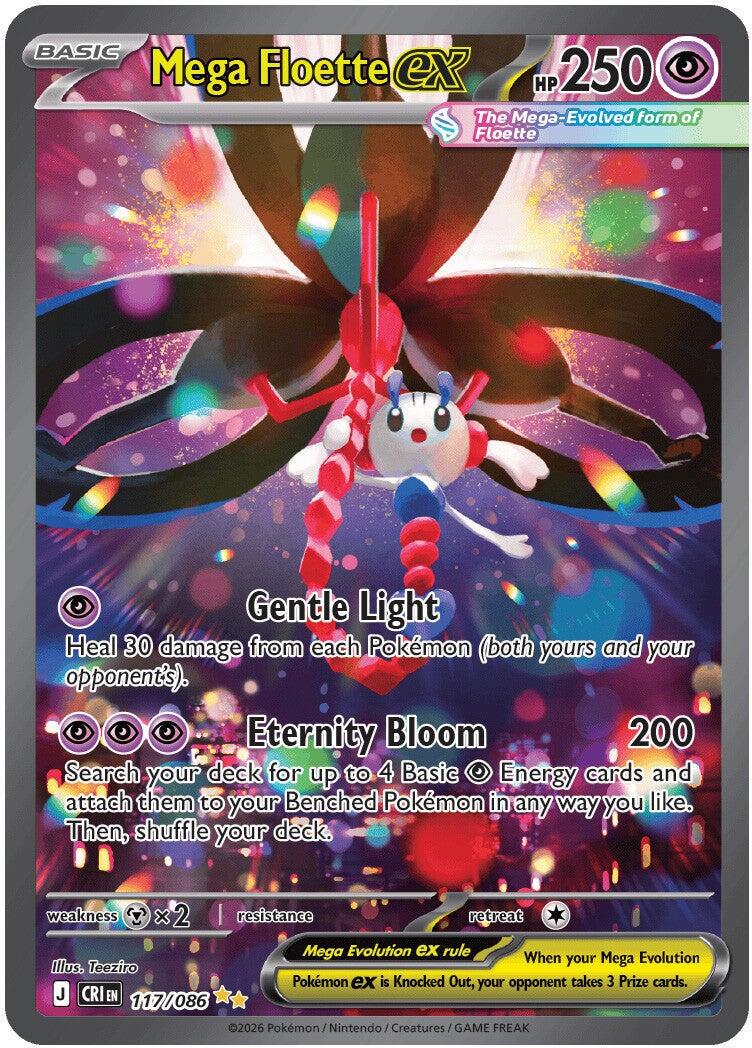 POKEMON MEGA FLOETTE EX 117/086 CHAOS RISING SIR SPECIAL ILLUSTRATION RARE HOLO - NEAR MINT (NM)