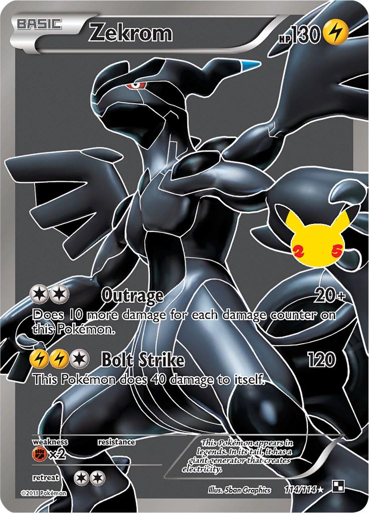 POKEMON ZEKROM 114/114 CELEBRATIONS CLASSIC COLLECTION FULL ART HOLO - NEAR MINT (NM)