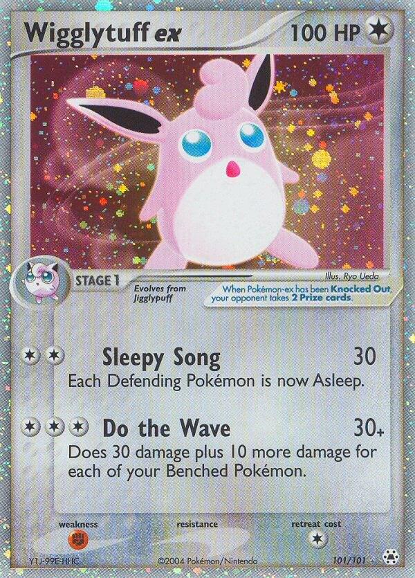 POKEMON WIGGLYTUFF EX 101/101 EX HIDDEN LEGENDS ULTRA RARE HOLO - MODERATELY PLAYED (MP)