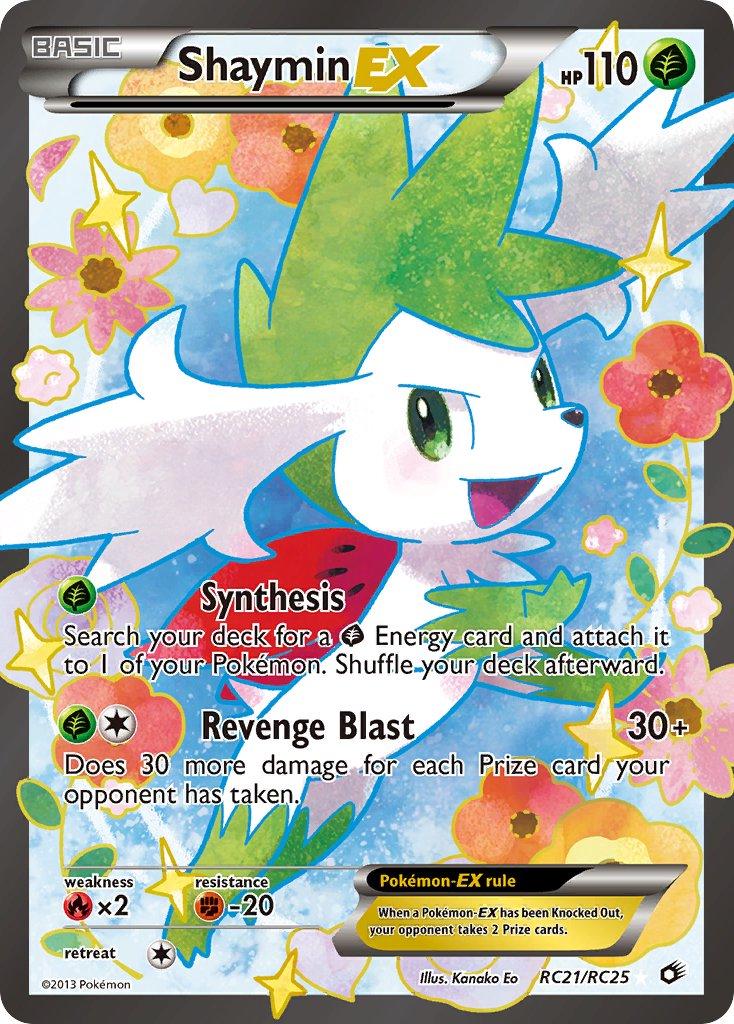 POKEMON SHAYMIN EX RC21/RC25 BW LEGENDARY TREASURES RADIANT COLLECTION FULL ART - LIGHTLY PLAYED (LP)