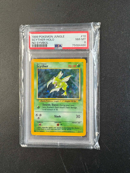 1999 POKEMON JUNGLE #1 - #16 SET OF HOLO NO SYMBOL MISPRINT (14 x PSA 9, 2 x PSA 8)