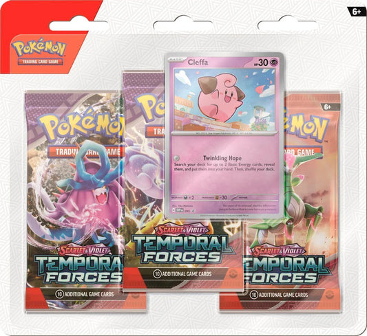 Pokémon SV5 Temporal Forces, blister de 3 cartes
