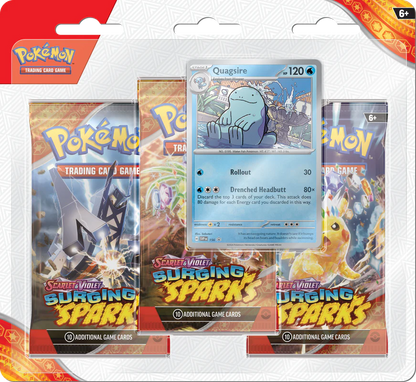 Pokemon SV8 Surging Sparks 3pk Blister