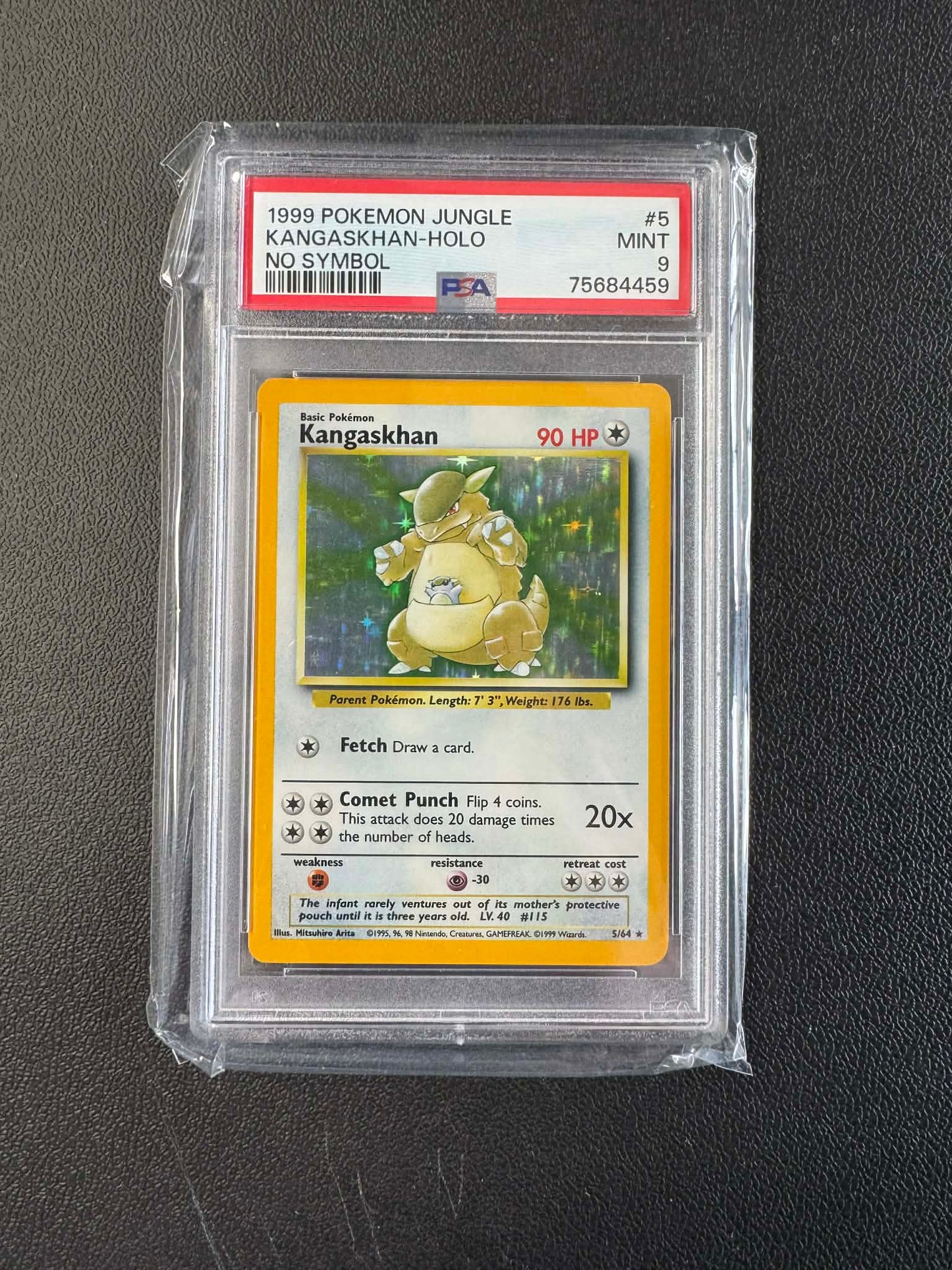 1999 POKEMON JUNGLE #1 - #16 SET OF HOLO NO SYMBOL MISPRINT (14 x PSA 9, 2 x PSA 8)