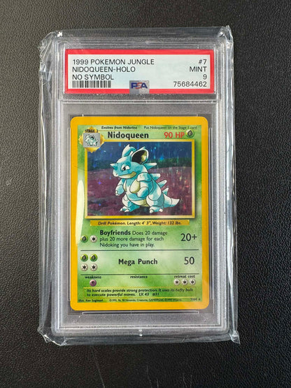 1999 POKEMON JUNGLE #1 - #16 SET OF HOLO NO SYMBOL MISPRINT (14 x PSA 9, 2 x PSA 8)