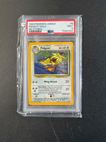 1999 POKEMON JUNGLE #1 - #16 SET OF HOLO NO SYMBOL MISPRINT (14 x PSA 9, 2 x PSA 8)